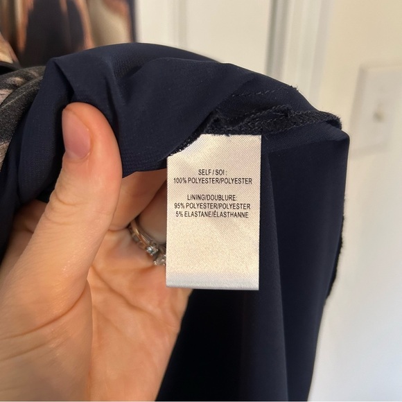 Tanya Taylor Blaire Tie-Waist Printed Dress Cream Maritime Blue Tan - Picture 7 of 8